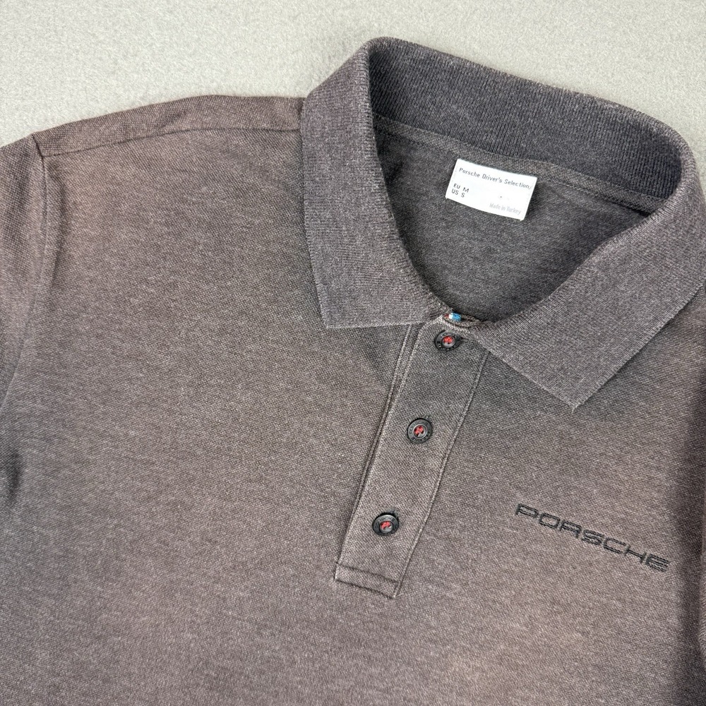70th 70 years 2018 Porsche‎ Driver's Selection Gray Bleached Polo Shirt Mens S